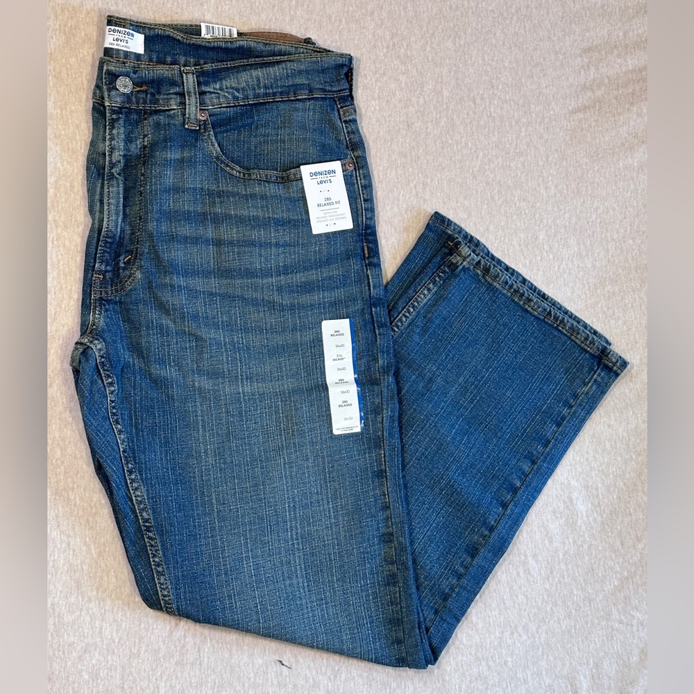 Levi’s 285 Relaxed Fit Jeans Medium Wash 36x30 NWT